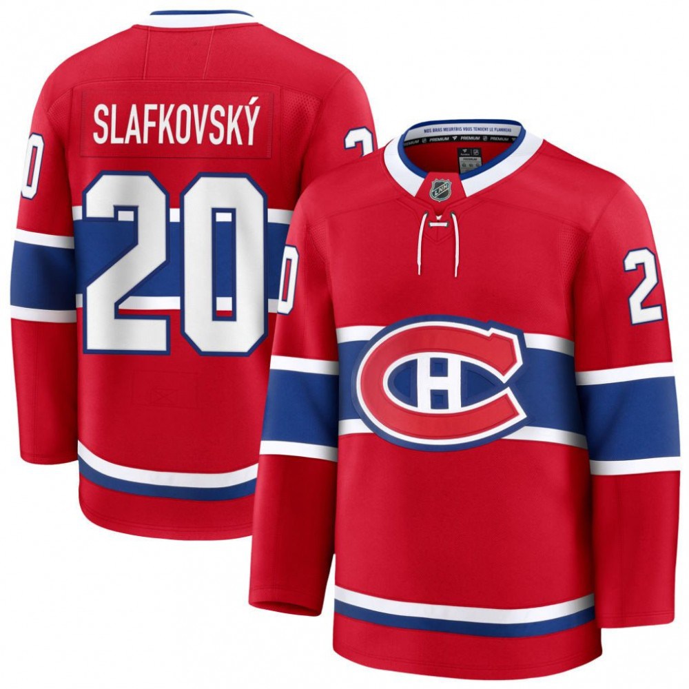 Juraj Slafkovský Montreal Canadiens Home Premium Jersey - Red-Pro Kit Vault | Brand New 26/27 Sports Jerseys